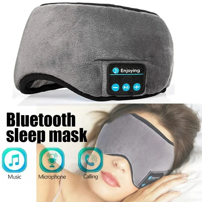 Bluetooth Sleep Headphones Eye Mask – Soft Wireless Music Headband