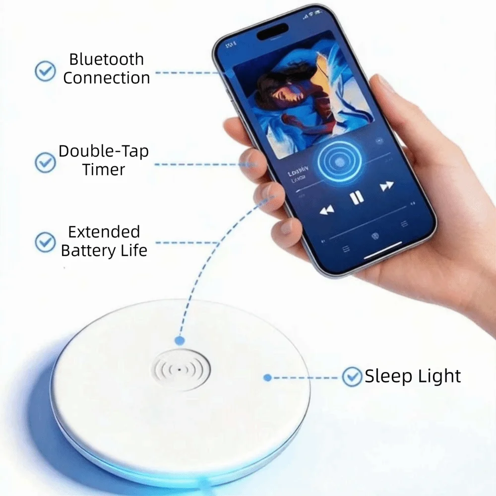 Sleep Aid Under Pillow Bluetooth Speaker – Ultra-Thin White Noise Speaker