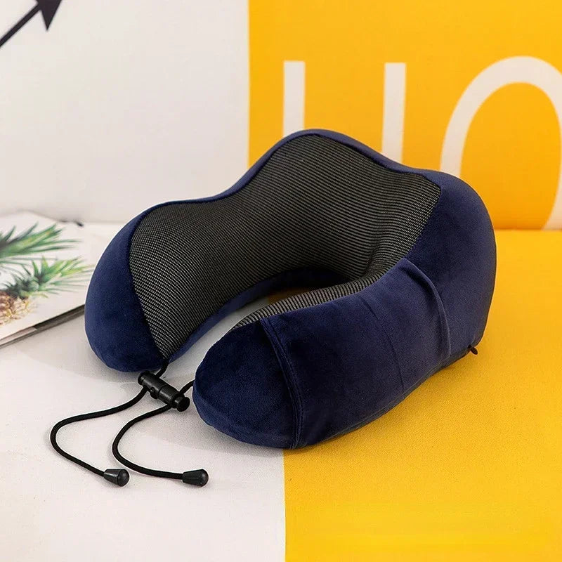U-Shaped Memory Foam Travel Pillow – Ergonomic Neck Support Cushion