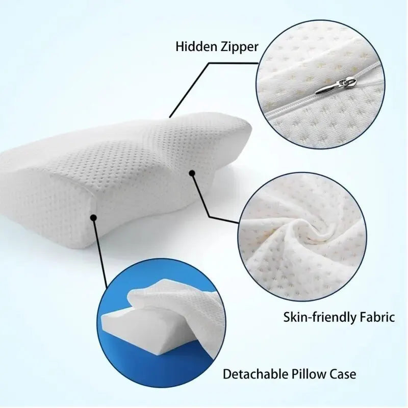Butterfly Memory Foam Cervical Pillow – Orthopedic Neck Support