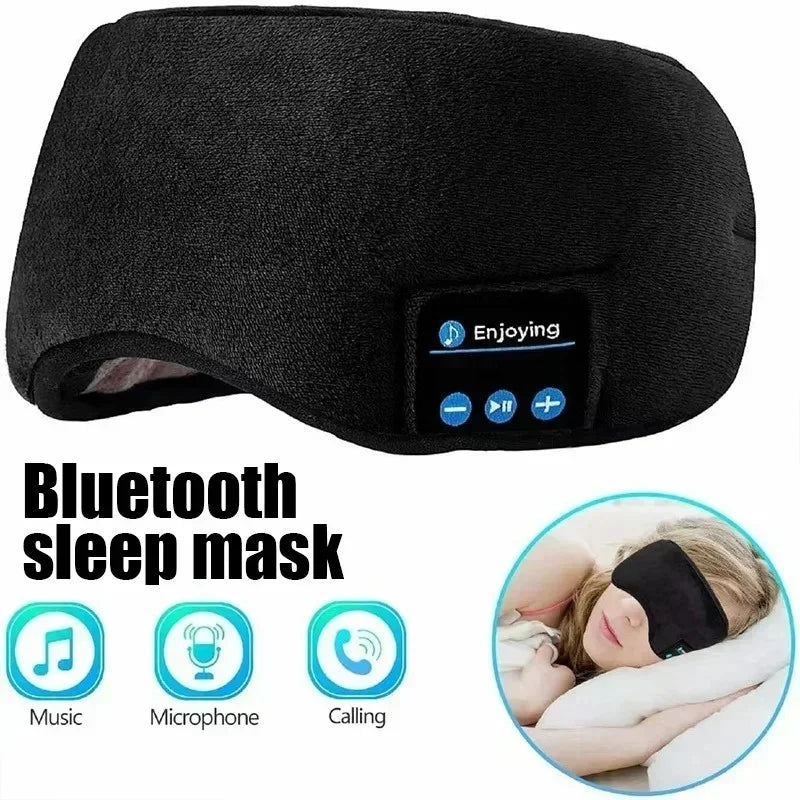 Bluetooth Sleep Headphones Eye Mask – Soft Wireless Music Headband