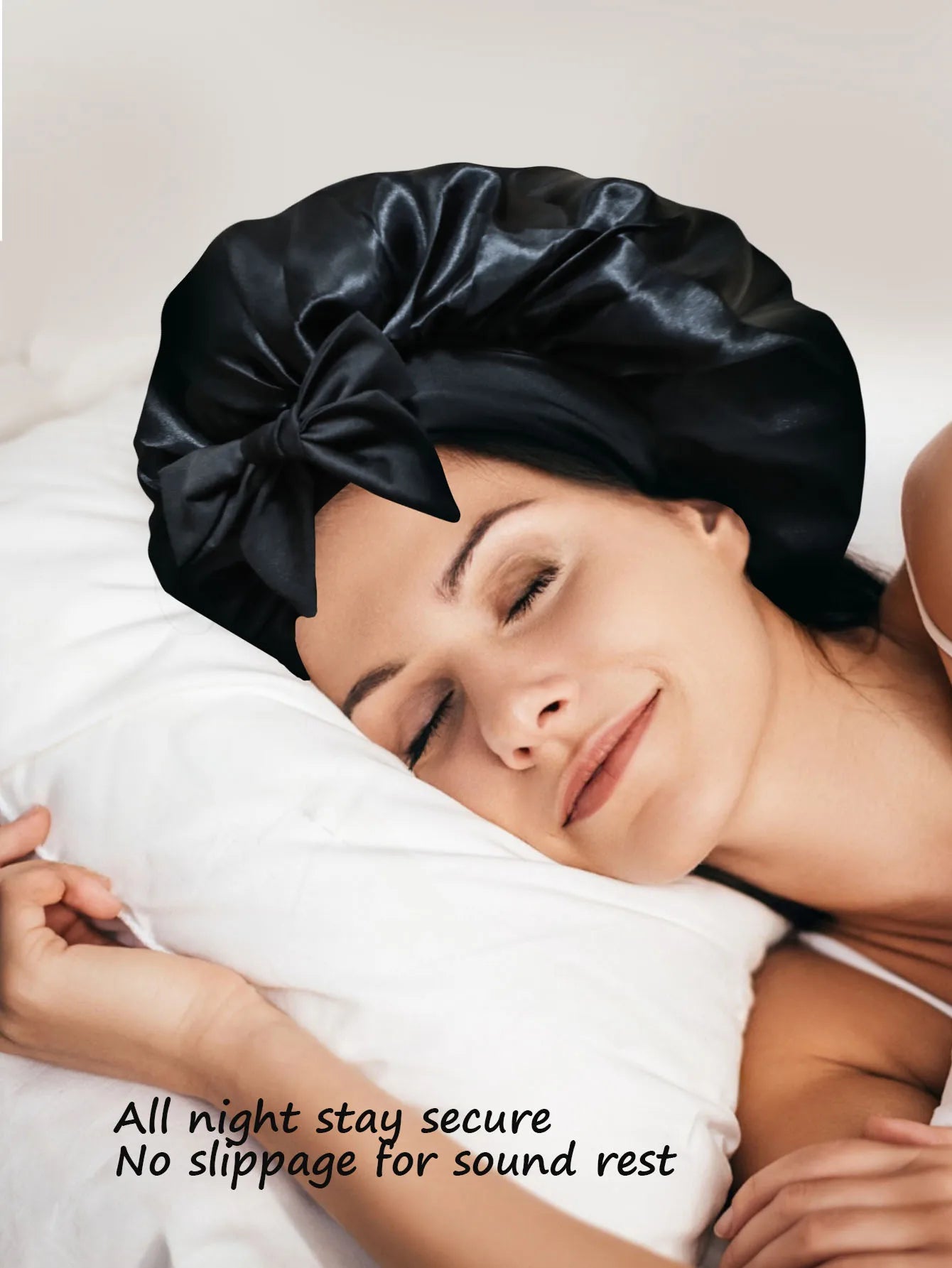 Silk Satin Sleep Bonnet – Adjustable Hair Bonnet for Women & Men